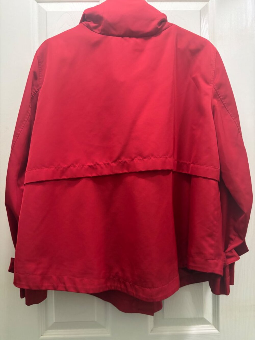 Zara Basic Red Hooded Layered Anorak Jacket XL - Picture 4 of 14
